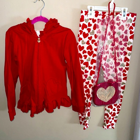 Tommy Bahamas, little girls Valentines Day 5 piece matching outfit size 7 - Picture 6 of 9